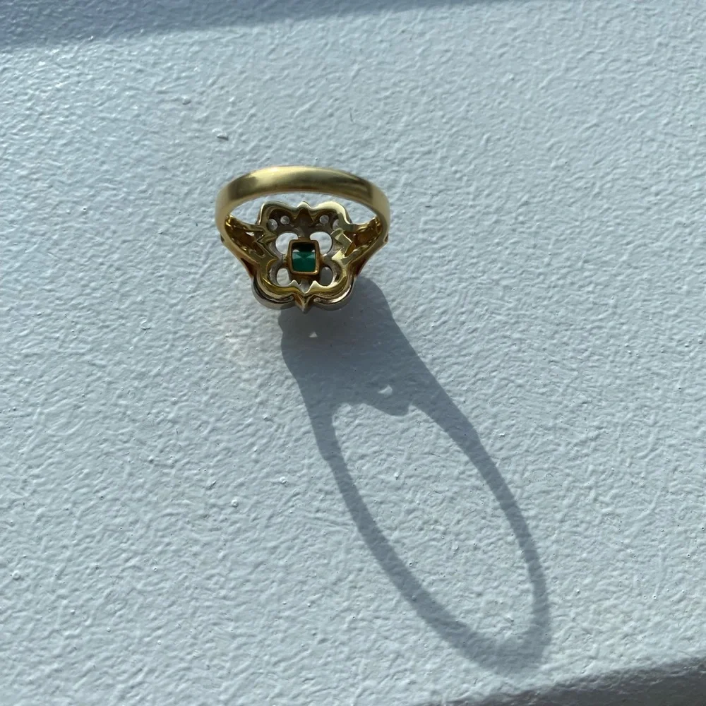 For Antique Collectors Emerald and Diamonds Ring. - Picture 4 of 6